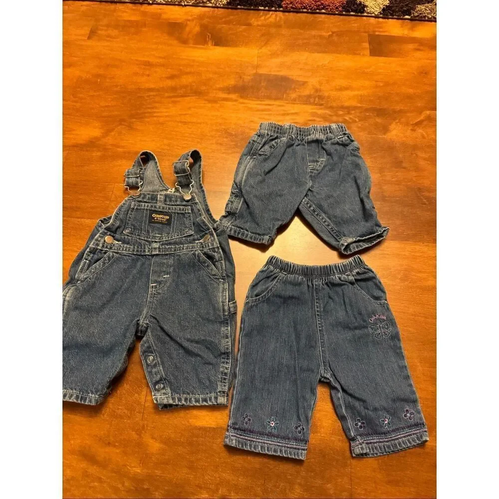Baby Vintage Oshkosh pant and overall bundle size 0-3 months